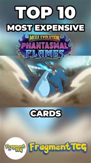 Top 10 cards in Phantasmal Flames #pokemon #pokemoncards #shorts #charizard
