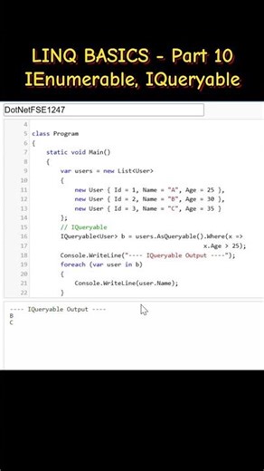 IEnumerable vs IQueryable vs List — MOST asked .NET interview question.#csharp #linq #dotnet #coding