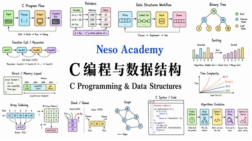 Neso Academy【中英⚡C编程与数据结构|C Programming & Data Structures】