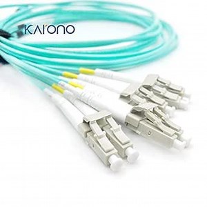 3.3ft MTP/MPO to 8 x LC (4 Duplex) Breakout OM3 Multimode Fiber Optic Cable, 40GbE QSFP 40GBase-SR4, Type-B, LSZH, 50/125µm LOMMF, Low Insertion Loss, MPO to LC Fiber Patch Cord