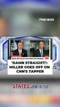 WATCH: Stephen Miller goes OFF on Jake Tapper over Maduro capture #shorts #foxnews #us