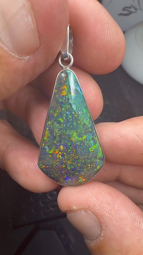 🛑SOLD🛑 23ct treated matrix Sterling silver pendant 350$ plus postage | Paul's Oz Opals