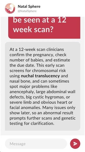 What abnormalities can be seen at a 12 week scan?