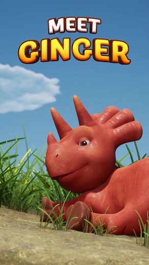 Meet Ginger - the young Tricarrotops and the star of VEGESAURS. Coming to CBeebies soon! Follow us for adventure, fun and games! #cbeebies