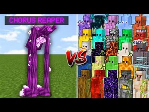 Can Chorus Reaper Defeat 99 Golems in Minecraft?