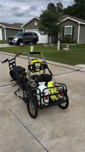 Bro turned the minibike into a whole setup.