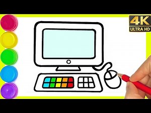 How to draw a Computer 💻 Drawing || Easy computer drawing step by step drawing for beginners.By Arya