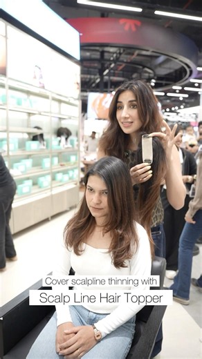 She wanted to cover her hair thinning & add a little volume so i tried our Scalp Line Hair Topper