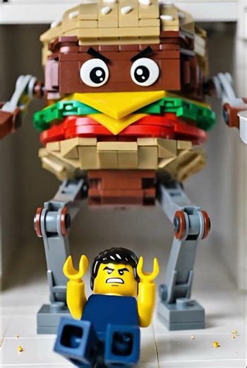 BURGER PUNCHED ME?! LEGO Chaos 😱👊🍔💥