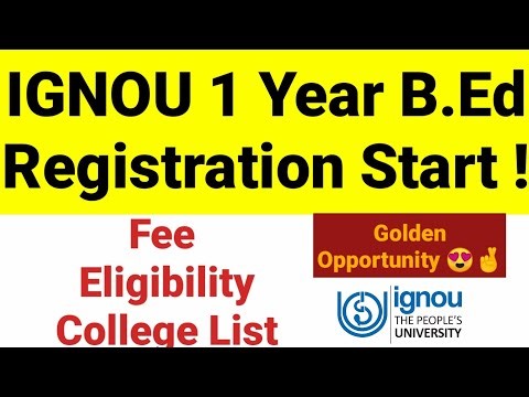 1 Year B.Ed Registration Start I 1 Year B.Ed Admission 2026 I 1 Year B.Ed fee and college list