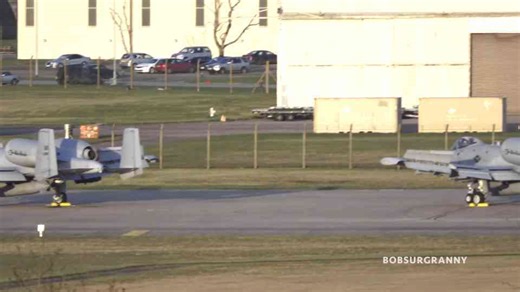 Watch a full pack of A-10 Warthogs parked up together - "That ramp is loaded"