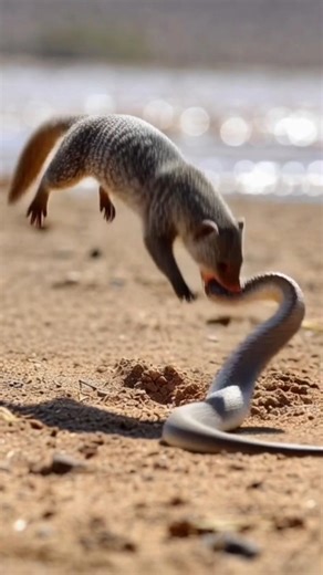 Mongoose Vs Deadly Snack #shortsfeed #animalfight #snake #mongoosevssnack #mongoose
