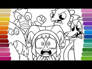 The REJECTED of AMAZING DIGITAL CIRCUS! UNOFICIAL Coloring Pages / How to Color TADC