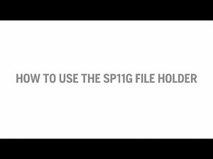 How to use the Husqvarna SP11G file holder