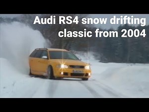 500 horsepower Audi RS4 quattro snow drift 2004 in Germany