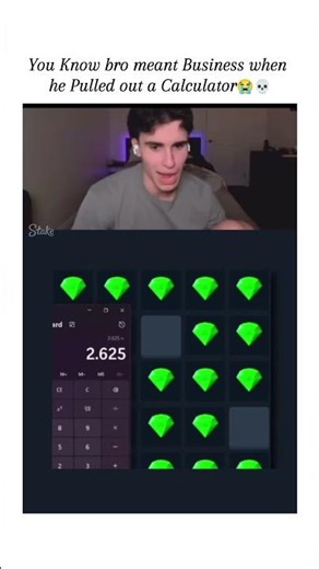 Bro Pulled out a Calculator to Do This HAHA!!. #stake