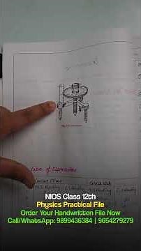 Physics NIOS Practical File Class 12 | NIOS Solved Practical File Class 12 Physics 312