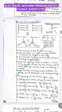 Electrical Machines Handwritten Notes⚡SSC JE | RRB JE | PSU | All Electrical Exams | Premium Notes