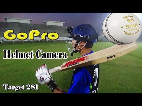 Batsman Helmet Camera POV [ Night Match Target 281 runs ] Academy Cricket Match