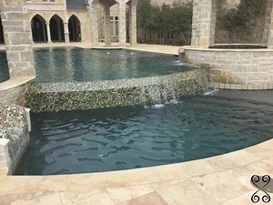 #projectupdate for The Castle at Lake Brownwood!! We are so excited to share some finished photos!! What do you think?? ------------------------------------------⠀⠀ #extremeexteriors #extremeliving #thecastle #lakebrownwood #dontliveyourlifebuildit #custompool | Extreme Exteriors