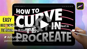 🎨 New Procreate Tutorial – How to Curve Text in Procreate (6 Easy Methods!) | Artsydee