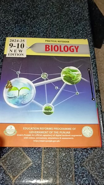 Biology Practical Notebook for 9th and 10th Class