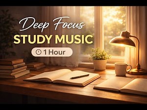 Deep Focus Study Music | 1 Hour Calm Background for Studying & Concentration
