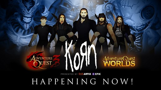 Korn Battle Concert in AdventureQuest 3D on Artix Entertainment