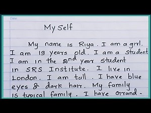 How to write an essay about myself ? | Myself | Paragraph writing about myself | Nifty's English