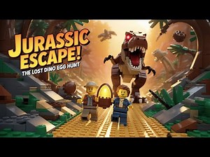 LEGO Jurassic Escape 🦖 | The Lost Dino Egg Hunt – Stop Motion Adventure!