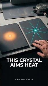 Heat travels in rays inside this crystal.