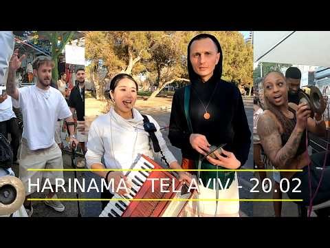 20.02.26 Tel Aviv, Hare Krishna harinama (Carmel Market packed with dancing people everywhere)