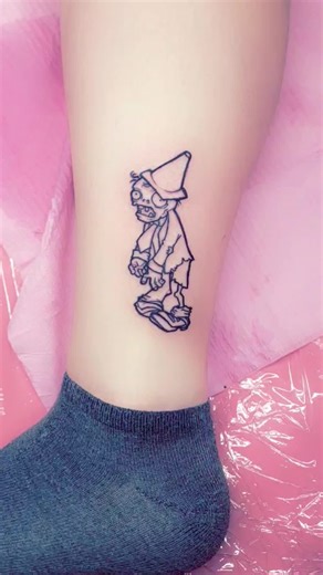 Conehead Zombie Tattoo from Plants vs Zombies