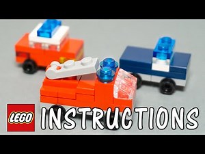 LEGO Mini Fire Brigade and Police Models | LEGO Vehicles | easy instructions micro cars