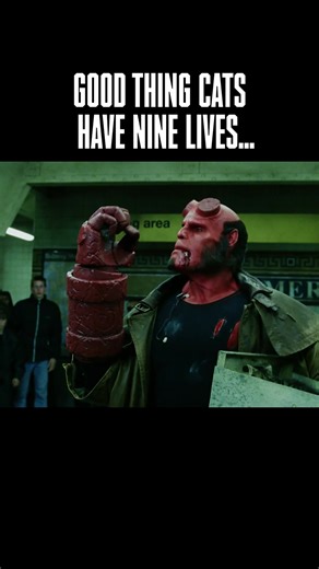 Close call 😅 #Hellboy is streaming on the SYFY app. #RonPerlman #MovieClips