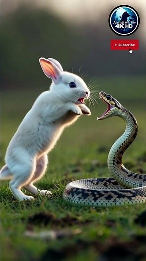 Brave Cute Rabbit vs Dangerous Snake 🐰🐍 | Shocking Animal Survival Fight!