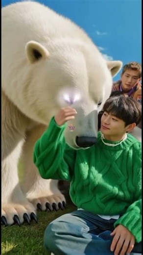 BTS & a Polar Bear? 🐻‍❄️✨ The Cutest AI Moment!