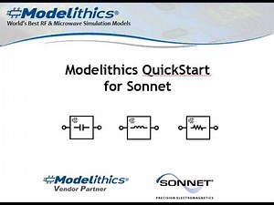 Modelithics Library for Sonnet QuickStart