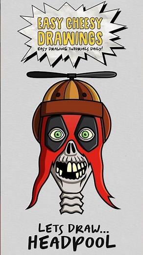 How to Draw HEADPOOL 🔴💀 (Deadpool & Wolverine) | Easy Step-By-Step Drawing Tutorial