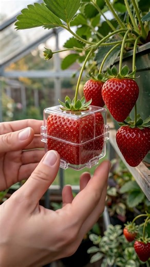 I Grew a Square Strawberry in a Tiny Mold 🍓