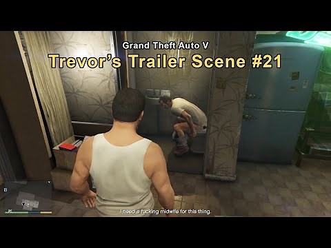 Trevor pooping - Trevor's Trailer Scene #21 - GTA 5