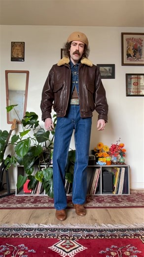 Sunday morning fit check… #vintage #80sfashion #doubledenim #leather #fitcheck