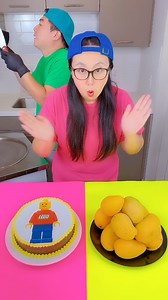453K views · 4.9K reactions | Lego cake vs spicy sauce ice cream challenge! #lego #funny by Ethan Funny Family | Ethan Funny Family | Facebook