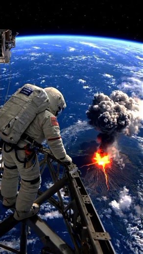 NASA Astronaut Witnesses Volcano Eruption From Space 🌋🚀 | Incredible Earth View