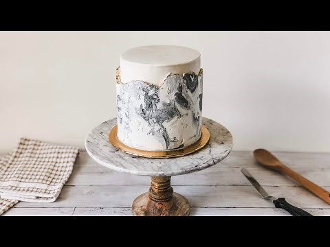 How to Make a Marble Buttercream Cake Tutorial