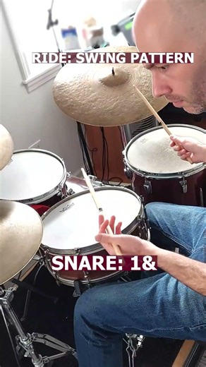 Drum Lesson! Common Jazz Comping Pattern!