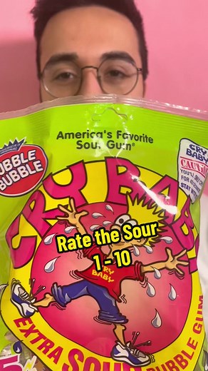 We want feedback! How sour is our candy 1-10? #sour #crybabycandy #sourcandy #bubblegum