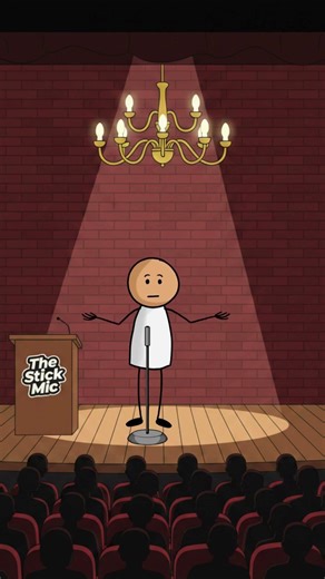 Stick Figure Stand-Up | The Stick Mic #funnyshorts #comedy #relatablecomedy #animatedcomedy
