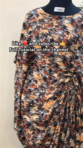 Side ruched bubu dress tutorial #diyfashion #sewingtutorials #trending #youtubeshorts #fashion