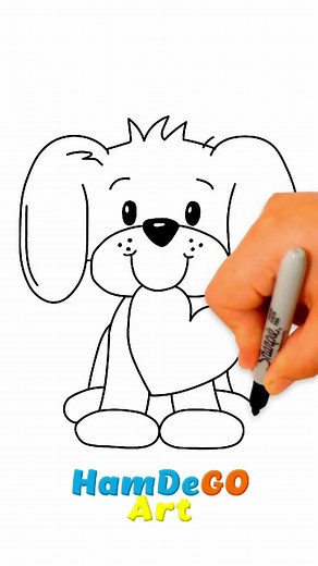 Step-by-Step Guide to Drawing Cute Dog Cartoon for Beginners